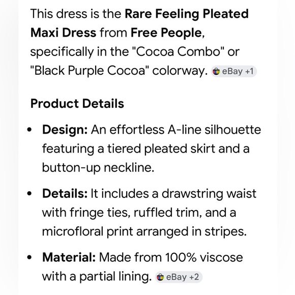 ⭐️NWT Free People Rare Feeling Pleated Maxi Dress⭐️ - Picture 11 of 11